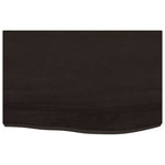 Table Top Dark Brown 60x40x cm Treated Solid Wood Oak 3156409