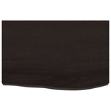 Table Top Dark Brown 60x40x cm Treated Solid Wood Oak 3156409