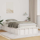 Bed Frame White 75 x 190 cm Solid Pine Wood 872762