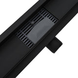 2 in 1 Shower Drain Black 60 cm Stainless Steel 304 42015944