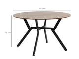 Dining Room Table with Black Legs Anti-slip Foot Pads for Living Room Dining Room 90 x 76 cm Brown T3398P344639