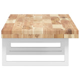 Basin Shelf Wall Mounted Steel and Solid Wood Acacia 3302700