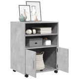 Rolling Cabinet Concrete Grey 60x48x81 cm Engineered Wood 853167