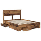 Bed Frame with Headboard Old Wood 140 x 190 cm Engineered Wood 3409985