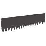 Lawn Edging 10 pcs 103 x 25 cm Steel Black 8008392