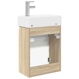 Bathroom Vanity Unit with Tap Sonoma Oak 45.5 x 22.5 x 84 cm 889513