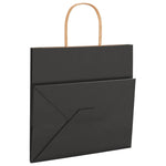 ZNTS Paper Bags 250 pcs with Handles Black 26x17x25 cm 4101647