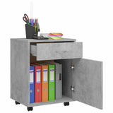 Rolling Cabinet Concrete Grey 45x38x54 cm Engineered Wood 808444