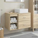 Bathroom Furniture Set 2 pcs Sonoma Oak Engineered Wood 3403898
