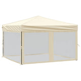 Folding Party Tent with Sidewalls Cream 3x3 m 93529