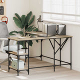 Desk Sonoma Oak 139x139x75 cm Engineered Wood 837588