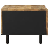 Coffee Table Black 100x54x40 cm Solid Rough Wood Mango 4018640