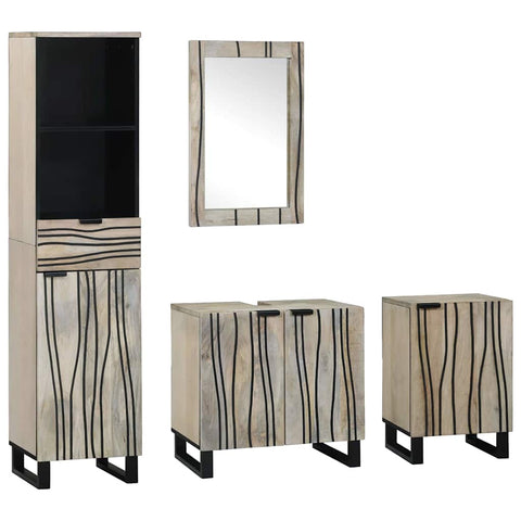 Bathroom Furniture Set 4 pcs Walnut brown 38 x 33 x 160 cm 3310050