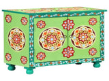 Hand Painted Sideboard Multicolour 70x35x60 cm Solid Mango Wood 321664
