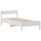 Bed Frame without Mattress White 90x200 cm Solid Wood Pine 842763
