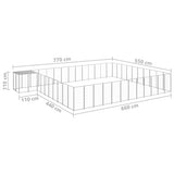 Dog Kennel Silver 37.51 m Steel 3082248