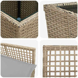 Garden Bistro Set 3 pcs Beige Poly rattan 3334958