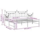 Daybed Frame White 80 x 200 cm Steel 42002678