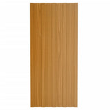 Roof Panels 36 pcs Galvanised Steel Light Wood 100x45 cm 317220