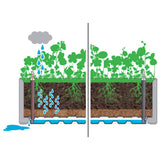 Garden Raised Bed with Trellis and Self Watering System Mocha 313968
