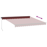 Manual Retractable Awning Burgundy 400x350 cm 3214998