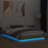 Bed Frame with LED without Mattress Sonoma Oak 120x200 cm 3209802