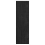 Book Cabinet/Room Divider Black 36x33x110 cm Solid Pinewood 809940