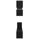 TV Cabinet Set Wall-mounted 8 pcs Black Oak Engineered Wood 3393166