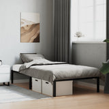 Metal Bed Frame without Mattress Black 107x203cm 373651