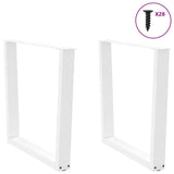 Dining Table Legs V-Shape 2 pcs White 80x cm Steel 4012649