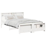 Bed Frame with Headboard White 160 x 200 cm Engineered Wood 3394220