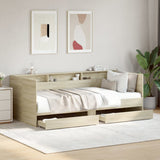 Daybed with Drawers without Mattress Sonoma Oak 75x190 cm Small Single 3280862