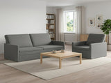 Sofa Set 2 pcs Dark Grey Velvet 3433204