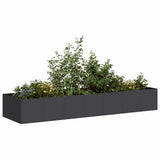Planter Black 280x80x40 cm Steel 860759