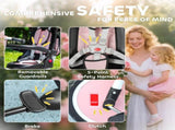 6 in 1 Foldable Kids Trike with Adjustable Parent Handle & Canopy for Ages 1-5, Pink T3398P378917