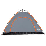 Camping Tent 5-Person Grey and Orange Quick Release 4004175