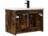 Bathroom Vanity Unit with Tap Smoked Oak 61 x 40 x 74.5 cm 889541