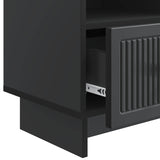 TV Cabinet with Drawer Black 102 x 34.5 x 50 cm Engineered Wood 893986