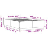 Bed Frame without Mattress Concrete Grey 120x190 cm Small Double 3209747