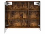 Bathroom Mirror Cabinet Smoked Oak 63.5 x 15.5 x 70 cm 889243