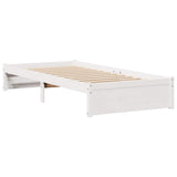 Bookcase Bed without Mattress White 90x190cm Single Solid Wood Pine 3322372