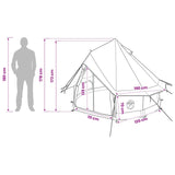 Tipi Tent with Roof Green 250 x 250 cm Polyester and Steel 42028719