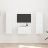 TV Cabinet Set 5 pcs White Engineered Wood 3409096