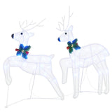 LED Reindeers 5 pcs White Fabric 3385889