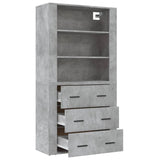 Highboard Concrete Grey Engineered Wood 3185395