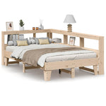 Bookcase Bed without Mattress 120x190cm Small Double Solid Wood Pine 3324556