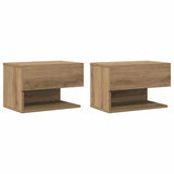 Wall-mounted Bedside Cabinets 2 pcs Artisian Oak 856823