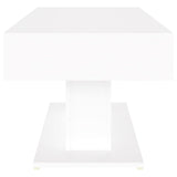 ZNTS Coffee Table White 96x50x45 cm Engineered Wood 806831