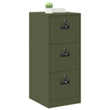 File Cabinet Olive Green 44 x 50 x 106.5 cm Cold-Rolled Steel 891602