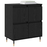 Storage Cabinet 3 pcs Black Oak 60 x 35 x 70 cm 3394511